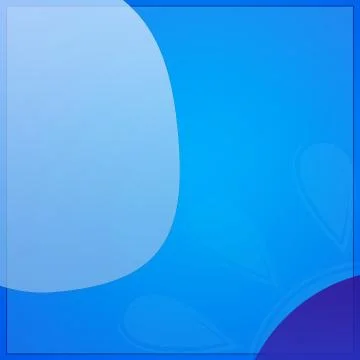 Sky Blue &amp; Violet Empty Modern Shapes On Blue Background Frame Template Stock Illustration