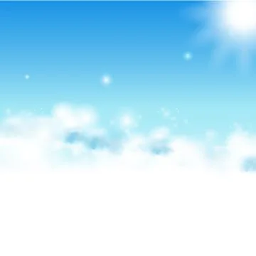 Sky bright blue with clouds vector eps background Illustrazione stock