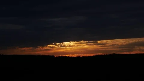 The sky burns at sunset Stock Footage 75430893