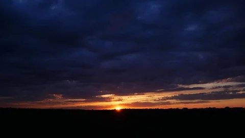 The sky burns at sunset Stock Footage 75431466