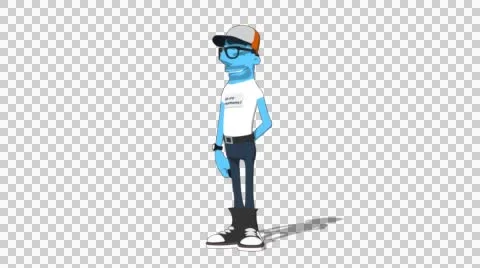 Sky Casual 'Press Presentation Clicker' Connectable Character Animation Stock Footage 52129567