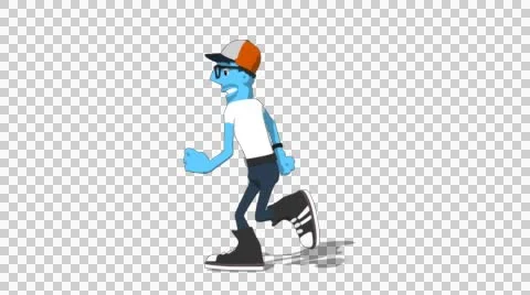 Sky Casual 'Run Screen Left' Connectable Character Animation Video stock 52129595