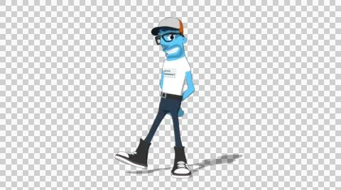 Sky Casual 'Side-step Screen Left' Connectable Character Animation Stock Footage 52129539
