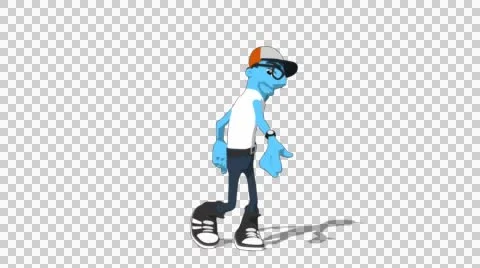 Sky Casual 'Spin Around' Connectable Character Animation Stock Footage 52129696