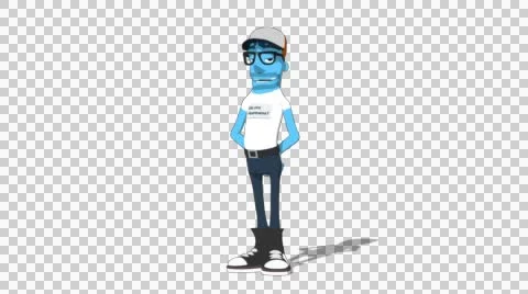 Sky Casual 'Talking without Gestures' Connectable Character Animation Stock Footage 52129635