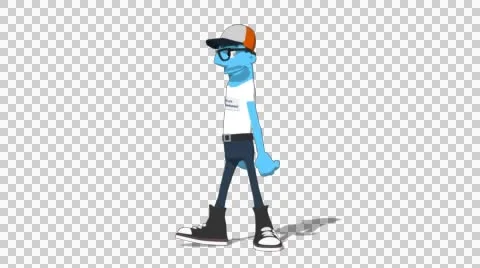 Sky Casual 'Walk Screen Left' Connectable Character Animation Stock Footage 52129597