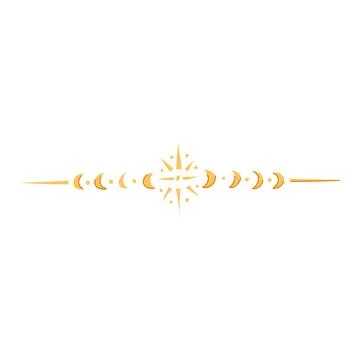 Sky celestial divider border cartoon vector illustration Illustrazione stock