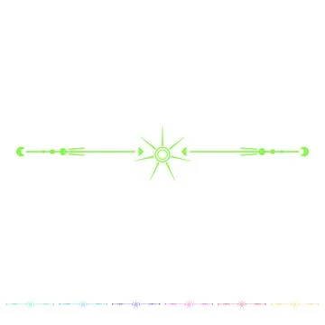 Sky celestial divider border cartoon vector graphic Stock Illustration