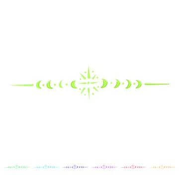 Sky celestial divider border vector cartoon graphic 스톡 일러스트
