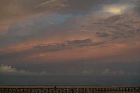 The sky changes to night Stock Photos