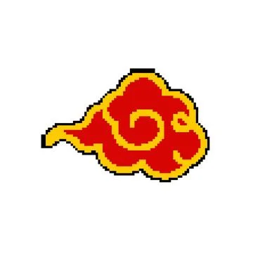Sky chinese cloud pixel art vector illustration Stock Illustration