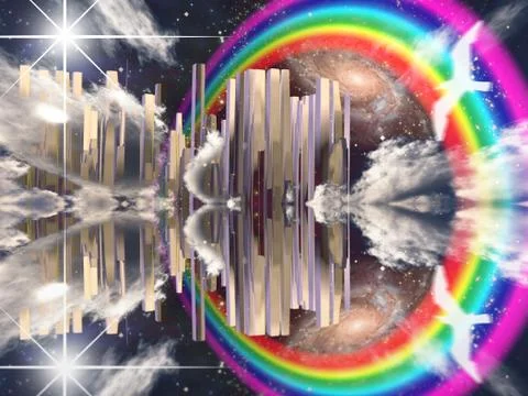 Sky city Stock Illustration