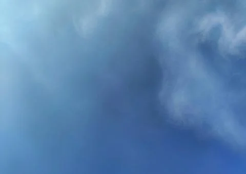 The sky is clear blue Stock Photos