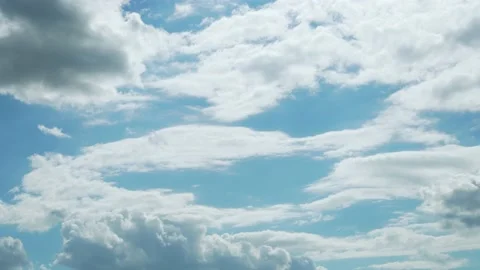 SKY Clear Cloud. Beautiful Blue Sky with Clouds 4K Time Lapse. Clouds 4k Rolling Stock Footage 161175878