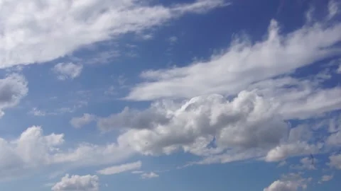 SKY CLEAR collections beautiful cloudy blue sky with clouds. Slow motion sh.. Stock Footage 245944498