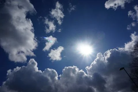 Sky, Cloud and Sun Foto stock