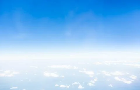 Sky Cloud Background Window Plane Aerial View Air White blue Cloudy High Stock Photos