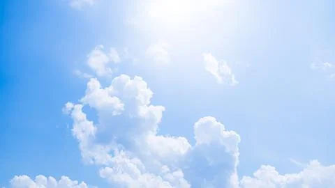 Sky Cloud Blue Background Paronama Web Cloudy summer Winter Season Day 写真素材