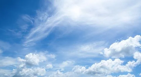 Sky Cloud Blue Background Paronama Web Cloudy summer Winter Season Day Фото
