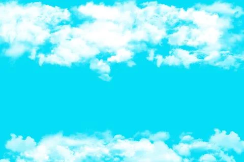 Sky cloud borders with fluffy clouds PNG イラスト素材