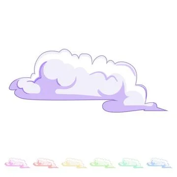 Sky cloud cartoon vector graphic Stockillustratie
