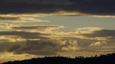 Sky, Cloud, Cloudscape, Outdoors, Sunset, Silhouette, Nature, Beauty In Nature, Stock-Footage 95818420