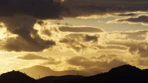 Sky, Cloud, Cloudscape, Outdoors, Sunset, Silhouette, Nature, Beauty In Nature, Stock Footage 95918224