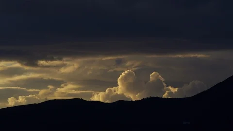 Sky, Cloud, Cloudscape, Silhouette, Outdoors, Sunset, Nature, Beauty In Nature, 스톡 동영상 95818450