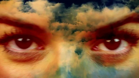 Sky Cloud Eyes HD Vj Loops Stock Footage 76438743