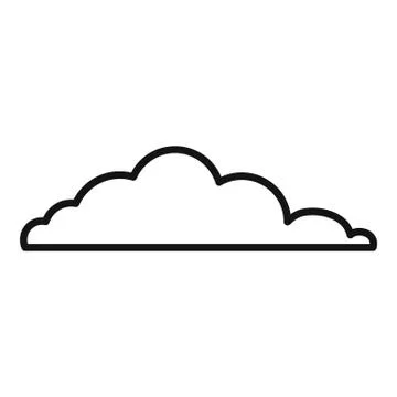 Sky cloud icon, outline style イラスト素材