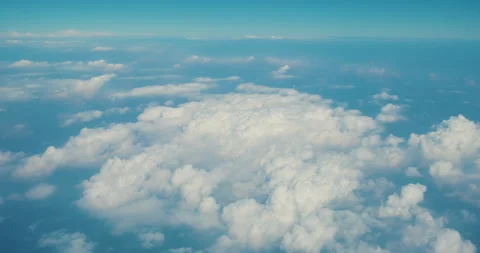 Sky with cloud movement view from airplane window Stock Footage 146169390