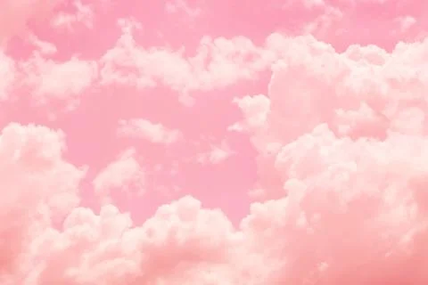 Sky cloud pink love sweet love color tone for wedding card background. Stock Photos