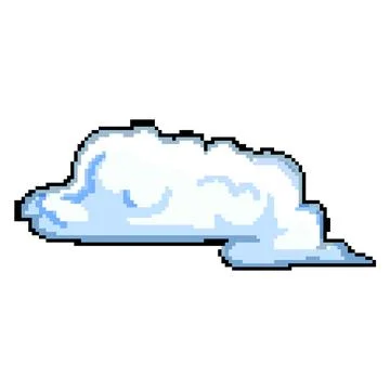 Sky cloud pixel art vector illustration Illustrazione stock