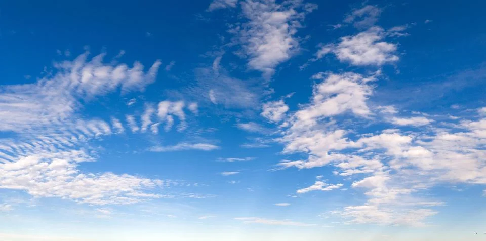 Sky cloud texture pattern. Soft white sky blue. Bright sky wallpaper backdrop Stock Photos