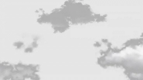 Sky Cloud Transparent Background Loop Animation Stock Footage 346407234
