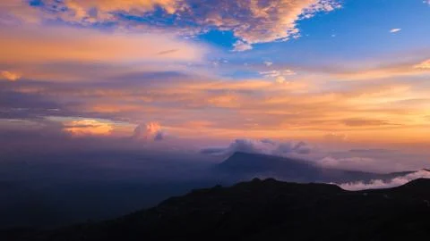 Sky  with Cloud in Twilight time Stock Photos
