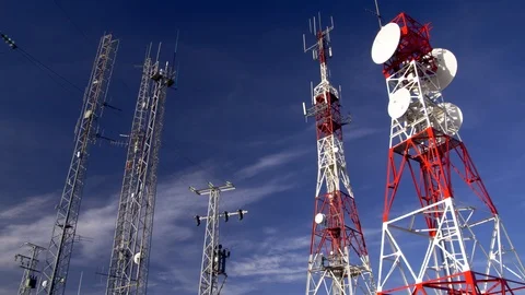 Sky, Cloud, Wide Shot, Lockdown, 10 Seconds Or Greater, Communication, Stock Footage 95854887