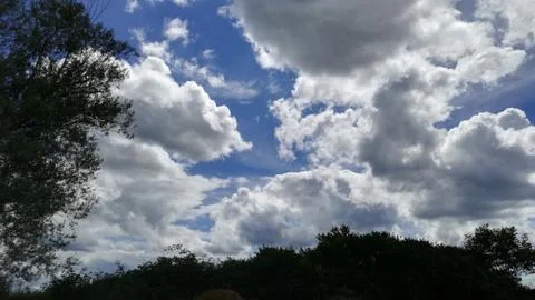 Sky cloudes   permanently chanching Stock Photos