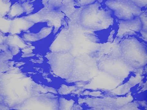 Sky with clouds, 3d render. Stock illustration. Stock Illustration