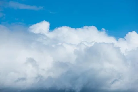 Sky clouds. Abstract background of blue sky with white clouds and rain clouds Stock Photos
