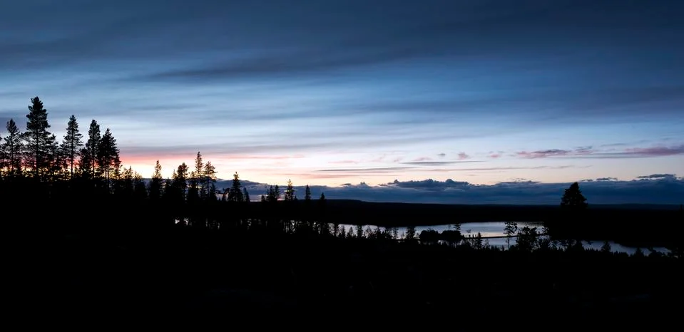 Sky with clouds after sunset Stock Photos