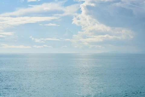 Sky, Clouds and Sea Background Stock Photos