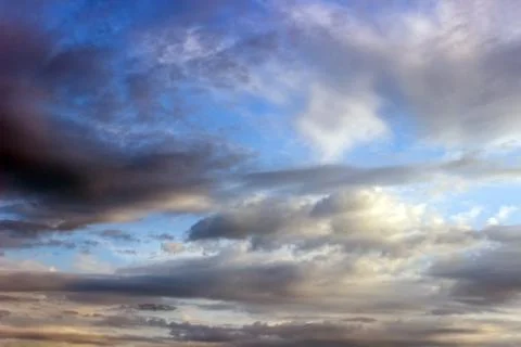 Sky with clouds and sun, cloudy sky.... Stock Photos