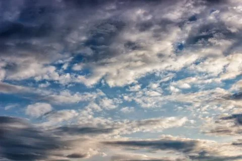 Sky with clouds and sun, cloudy sky.... Stock Photos