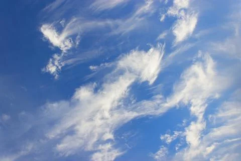Sky with clouds and sun Stock Photos