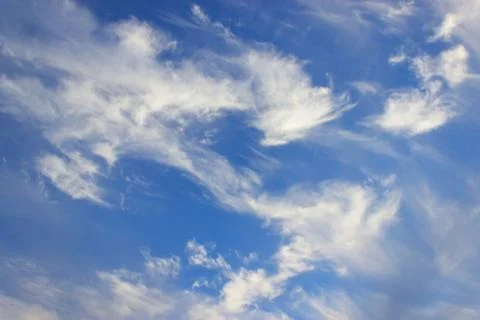 Sky with clouds and sun Stock Photos