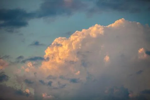 Sky with clouds and sun 스톡 사진