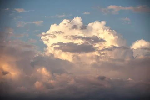 Sky with clouds and sun 스톡 사진