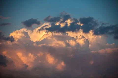 Sky with clouds and sun 스톡 사진