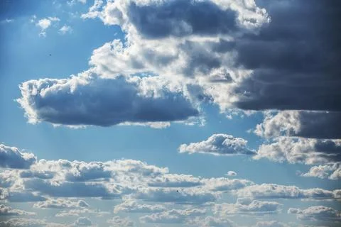 Sky with clouds and sun 스톡 사진